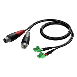 Procab 2xXLR Fe 3-pin > 2xEuroblock/Phoenix 3-pin 0.5m