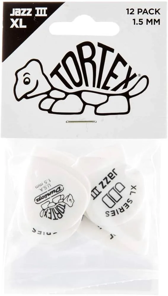 Dunlop Tortex Jazz III 498P1.5 12/PLYPK