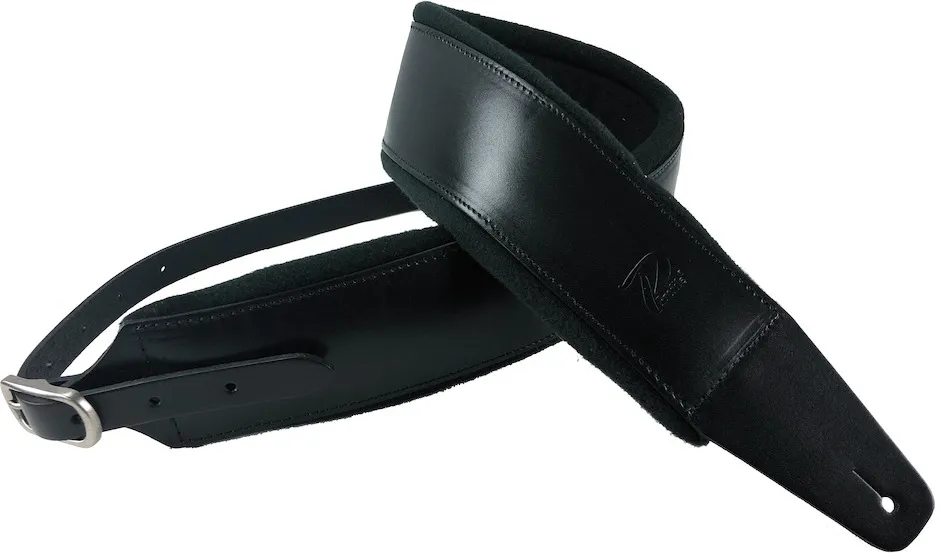 Profile FPB01 Pro Italian Leather Guitar Strap Black
