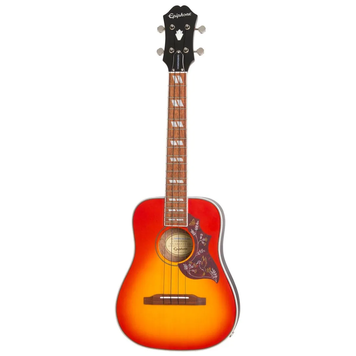 Epiphone Hummingbird Acoustic/Electric Ukulele Outfit (Tenor) Faded Cherry