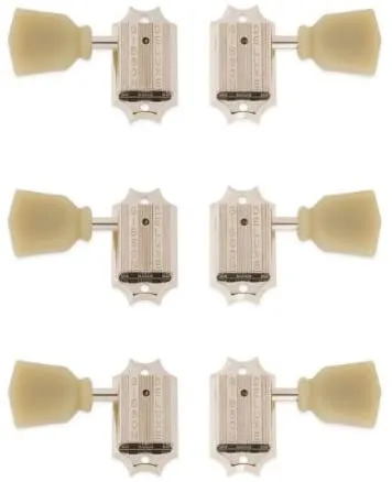 Gibson MH-050 Vintage Nickel Machine Heads Yellow Buttons