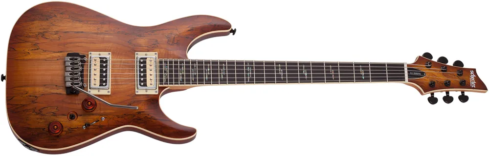 Schecter C-1 EXOTIC SPALTED MAPLE SNVB