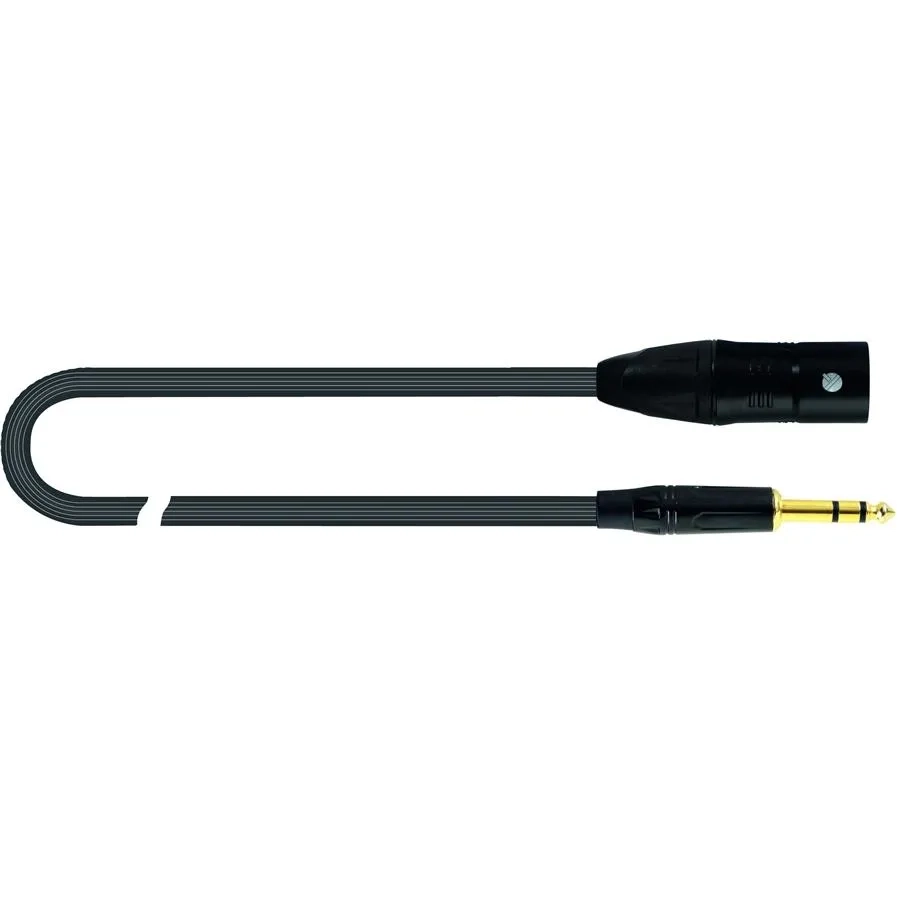 Quik Lok 1xXLR Ma > 6.3mm Ma ST Gold 5m