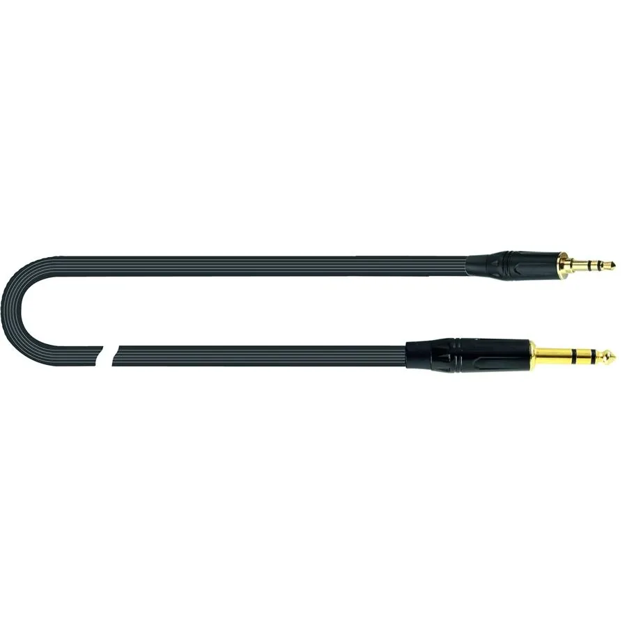 Quik Lok 3.5mm Ma ST > 6.3mm Ma ST Gold 5m