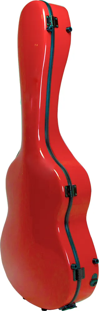 Freerange Superstrong Fiberglass Case Classical Guitar Red