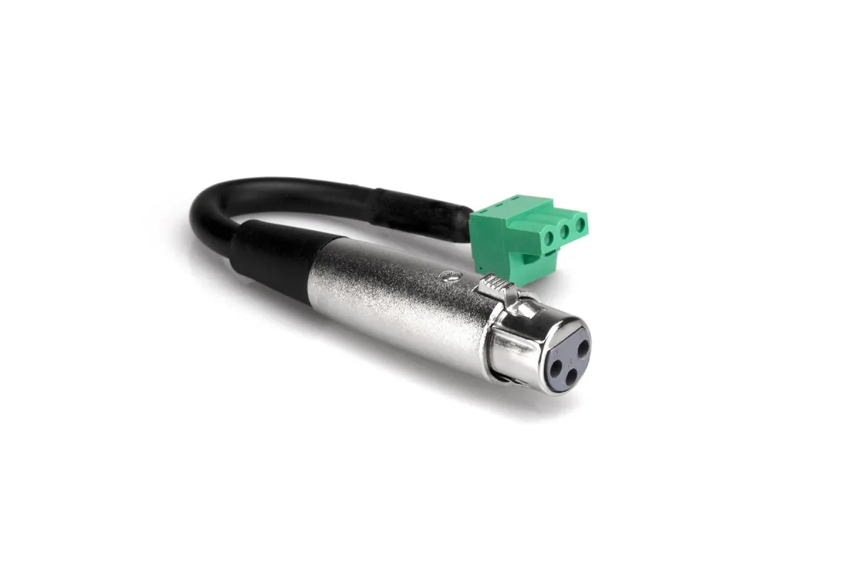 Hosa Low-voltage Adaptor XLR3F to PHX3F 0.15m
