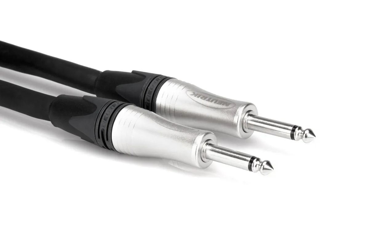 Hosa Edge Speaker Cable, Neutrik 1/4 in TS to Same 9m