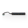 Nedis USB Hub 4-Port USB 3.0 Black