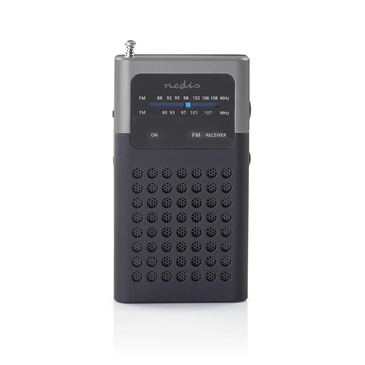 FM-radio 1.5 W Pocketsize Black/Grey