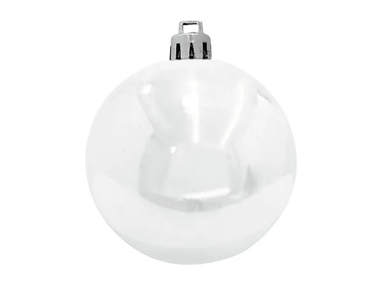 Europalms Deco Ball 10cm, white 4x