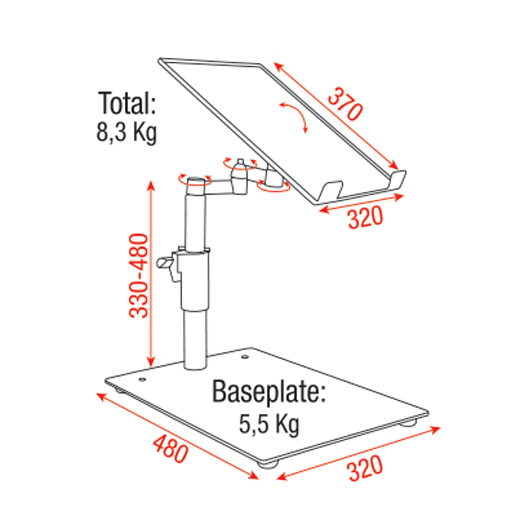 DAP Audio DJ Player Stand