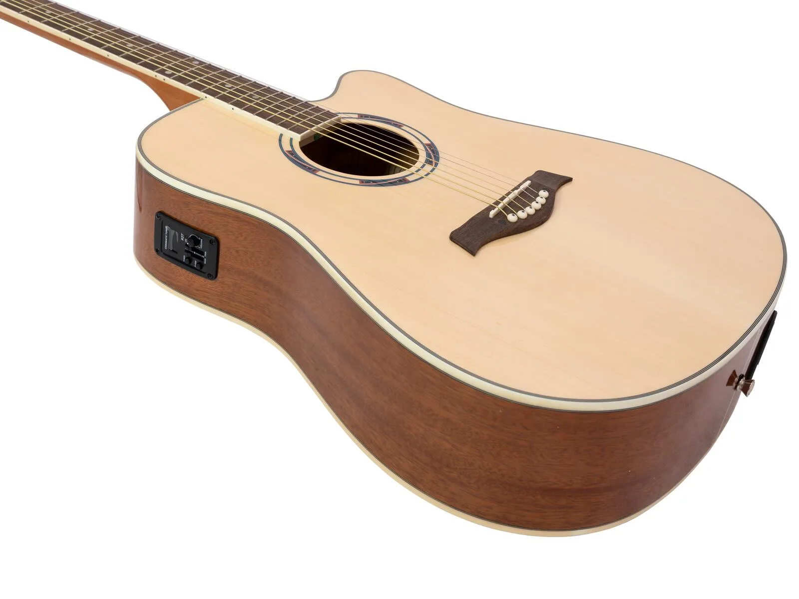 Dimavery JK-500 Western guitar, Cutaway, nature